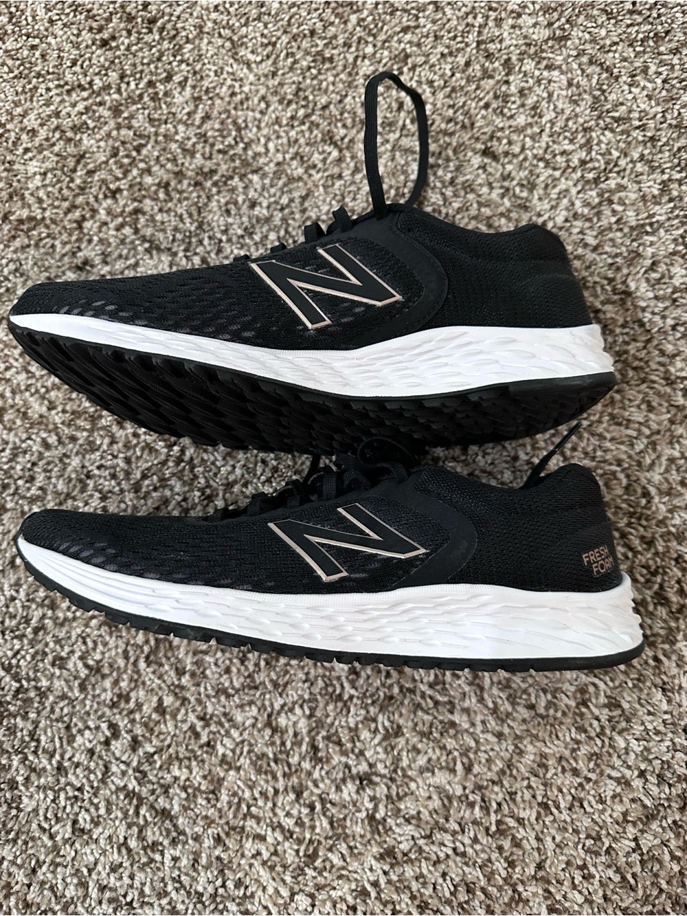 New Balance Black and rose gold Women’s Athletic Running Shoes